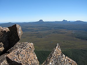 Cradle Mountain and Barn Bluff from Pelion West