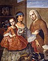 Spanish (español) father, Mestiza (mixed Spanish-Indian) mother, and their Castiza daughter. Miguel Cabrera, 1763.