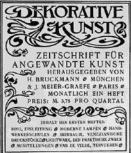 Masthead of Dekorative kunst, the Munich decorative arts magazine (1901)
