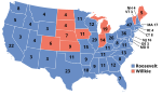Electoral map, 1940 election