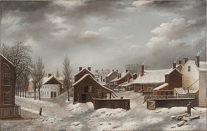 Winter Scene in Brooklyn (c.1817-1820) by Francis Guy