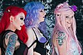 Image 160Three girls with multicolored seapunk inspired hair (from 2010s in fashion)