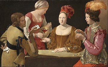 Georges de La Tour, The Cheat with the Ace of Clubs, c. late 1620s; another version is in the Louvre.