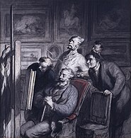 The Amateurs (1865-68), crayon, watercolor, & gouache. 32.4 × 30.8 cm. Walter Art Museum, Baltimore.