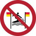 P064: Surfen zwischen den rot-gelben Flaggen verboten