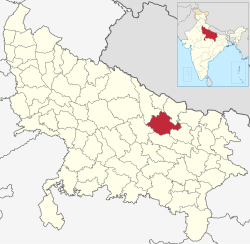 Location of Gonda district in Uttar Pradesh