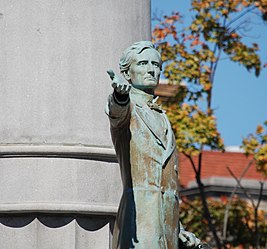 Detail of the statue of Jefferson Davis