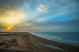 Scenic view of sunset at Kund Malir Beach