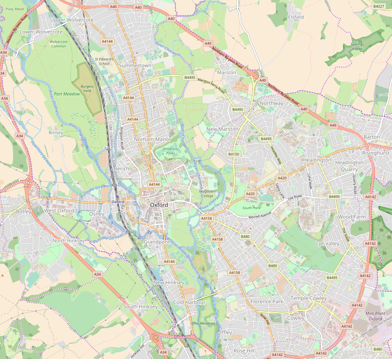 Location map+/testcases is located in Oxford