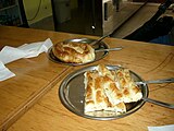 Bosnian pies in the shape of a wheel and strips