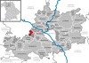 Lage der Gemeinde Priesendorf im Landkreis Bamberg