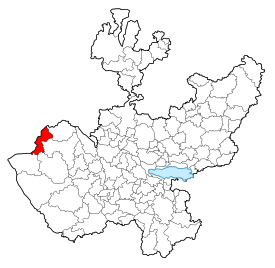 Location of the municipality within the state of Jalisco