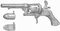 Lefaucheux-Revolver inkl. Aufbau einer Stiftfeuerpatrone