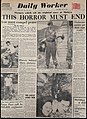 A Daily Worker article exposing newly uncovered images of British atrocities involving headhunting during the Malayan Emergency