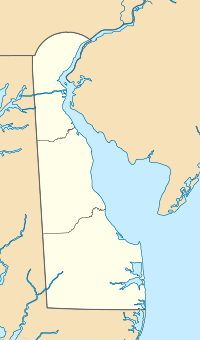 Map showing the location of Fort Delaware State Park