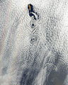 7. Von Karman Vorticies swirling off the coast of Guadalupe, near Baja California, on June 21, 2012.