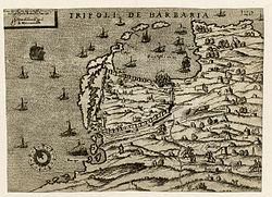 Map of Tripoli dated 1561, shortly after the end of Hospitaller rule