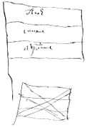Flag sketches made by Peter the Great, 1699