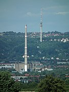 Der Schornstein war zweithöchstes Bauwerk Dresdens nach dem Fernsehturm. (30. Juni 2017)