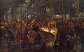 Adolph Menzels Gemälde La Forge (Cyclopes modernes)