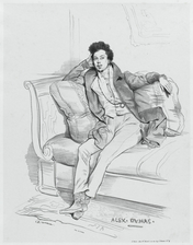 Alexandre Dumas by Achille Devéria (1829)