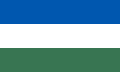 The flag of Monseñor Nouel Province, Dominican Republic, a simple horizontal triband.