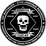 Unofficial 1st Battalion-37th Armored Regiment (Bandit Battalion) logo.