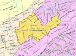 Census Bureau map of Berkeley Heights, New Jersey