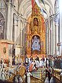 Coronation painting of Agustin I of Mexico in the Mexico City Metropolitan Cathedral in 1822