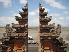 A Candi bentar in Ngurah Rai International Airport, Bali