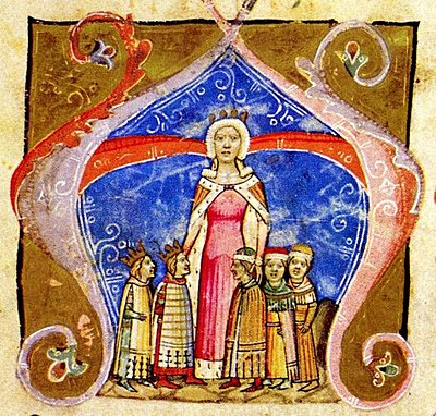 Chronicon Pictum, Hungarian, Hungary, King Charles Robert, Elizabeth of Poland, Queen of Hungary, royal, Hungarian Anjou family, King Louis I of Hungary, Andrew, Duke of Calabria, medieval, chronicle, book, illumination, illustration, history