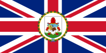 A Union Flag defaced with the coat-of-arms of Bermuda