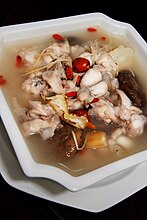 Chinese-style Singaporean herbal frog leg soup