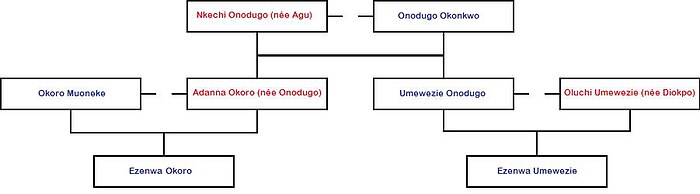Example of an Igbo family tree explained below.