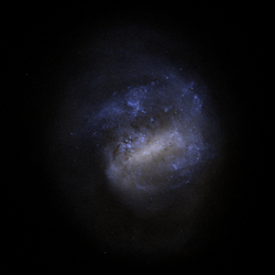 Large Magellanic Cloud rendered from Gaia EDR3 without foreground stars