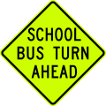 S3-2 School bus turn ahead