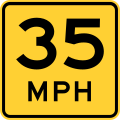 W13-1 Speed advisory