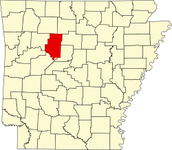 Karte von Pope County innerhalb von Arkansas