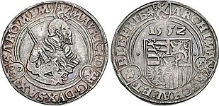 Elector Maurice, Guldengroschen, 1552, Freiberg. Definitive coin separation from 1547