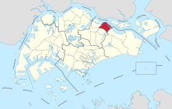 Location of Punggol in Singapore