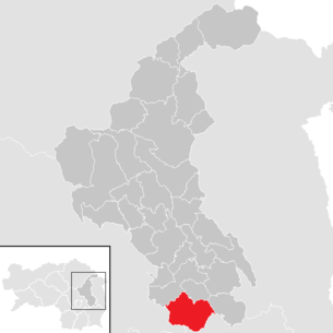 Lage der Gemeinde St. Margarethen an der Raab im Bezirk Weiz (anklickbare Karte)