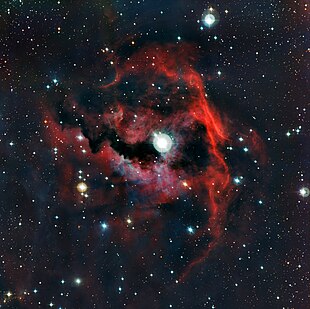 Detailaufnahme des Kopfes von IC 2177 durch den Wide Field Imager am MPG/ESO 2,2-Meter-Teleskop.