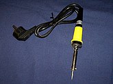Soldering iron, used to melt solder in electronic work
