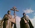A modern memorial to Ss. Cyril and Methodius in Khanty-Mansiysk, Russia