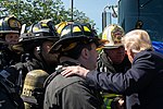 President Donald J. Trump meets with members of the Bethpage, NY Fire Department.