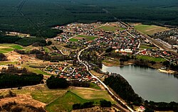 Aerial view of Łubiana