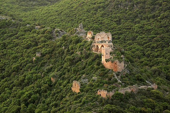 Montfort Castle, a ruined castle in modern Israel dating from the Crusades.