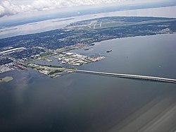 Southernmost portion including MacDill Air Force Base and the Gandy Bridge