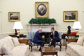The Three Tetons, in the Oval Office in 2009 (on the right)
