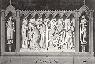 Altar sculpture in Chapel of Saint Valere